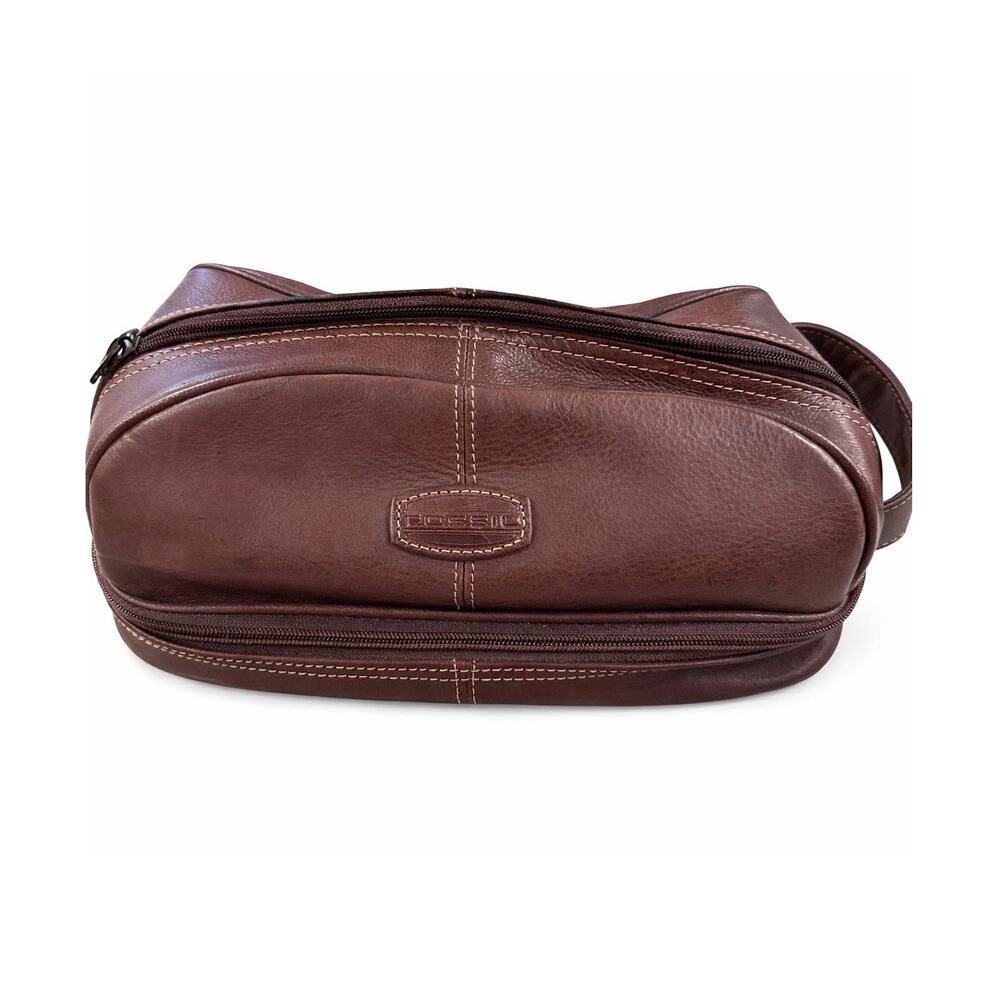Vintage Fossil Leather Dopp Kit